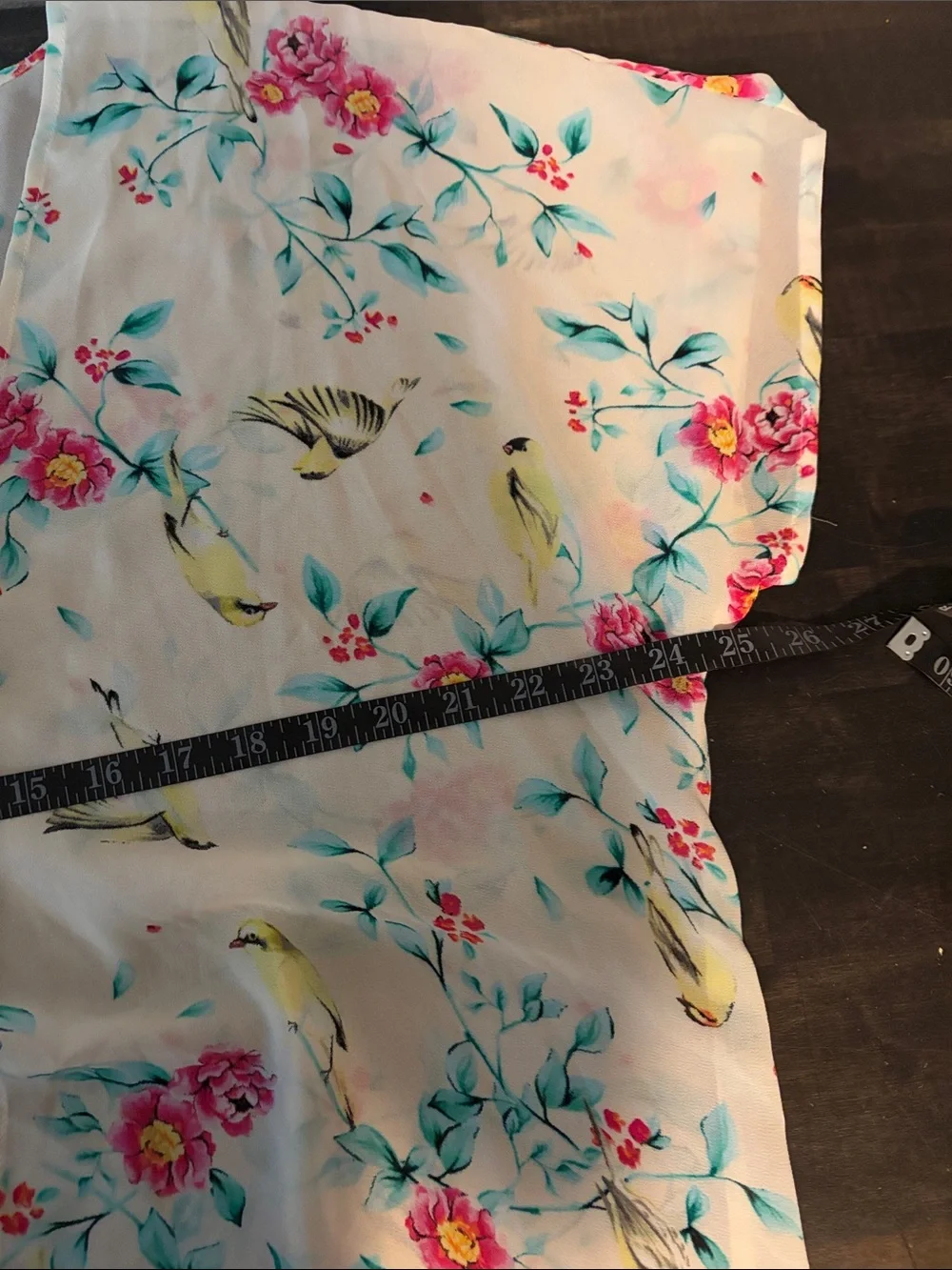 Torrid White Bird & Floral Duster Kimono Topper Size 0X/1X Boho Cottagecore